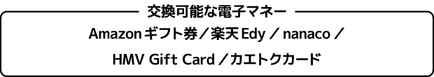 交換可能な電子マネー